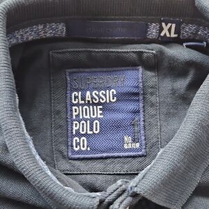 Superdry Classic Pique Polo - Dark Gray